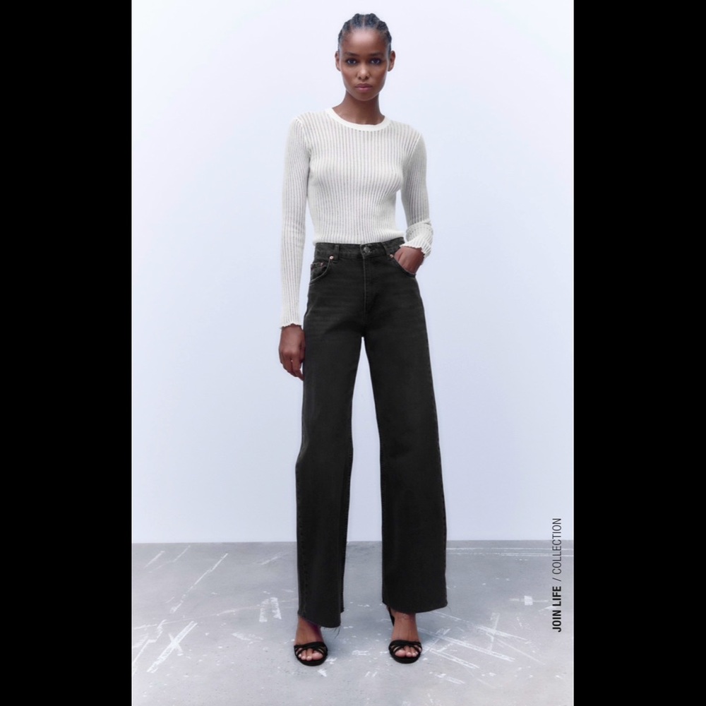 Zara Wide Leg Full-Length Jeans | High-Rise | size 2 
Perfect condition!!